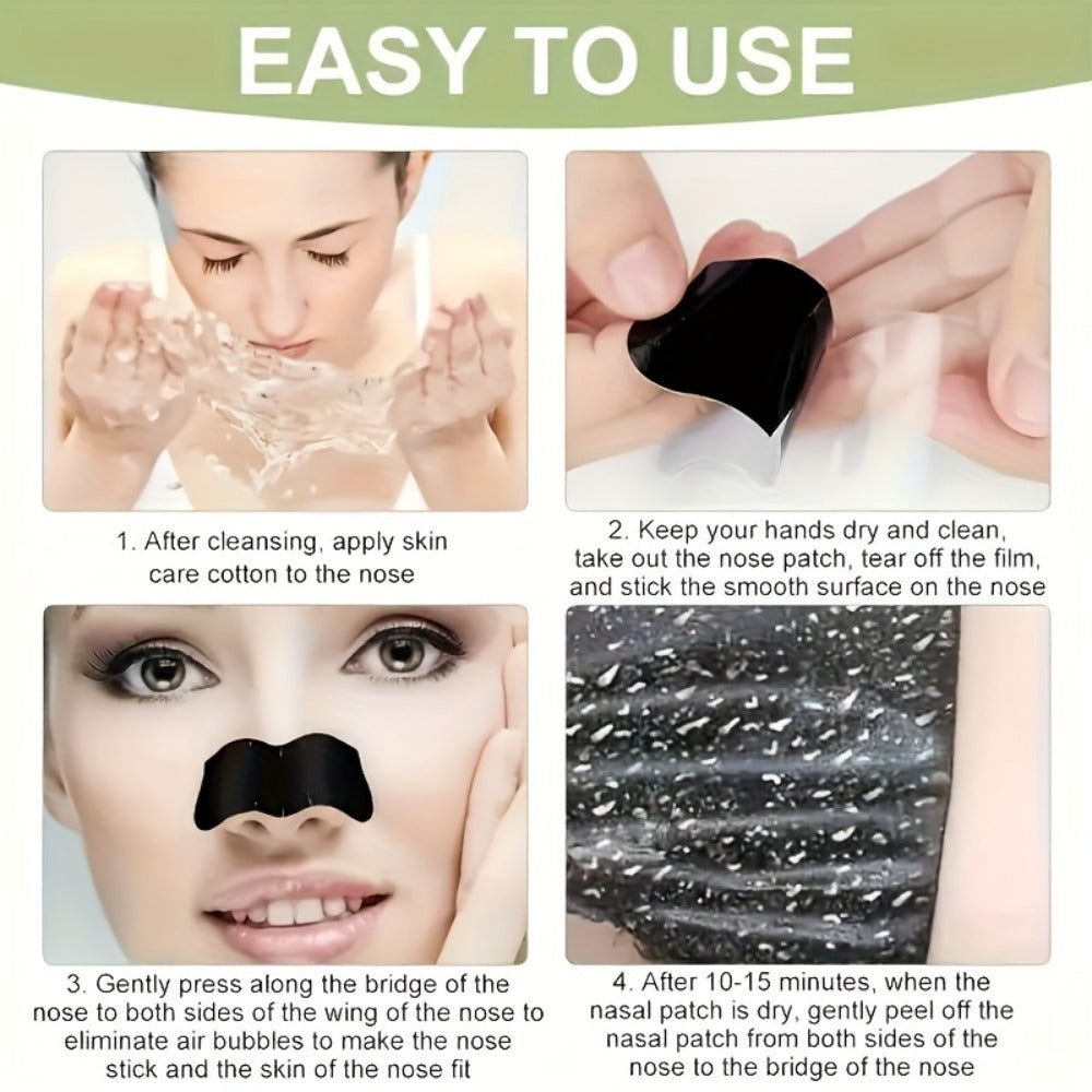 Charcoal Nose Strips 100pcs, Deep Pore Cleansing Blackhead Remover Strips for Nose for Entryways, Bedrooms and Living Spaces