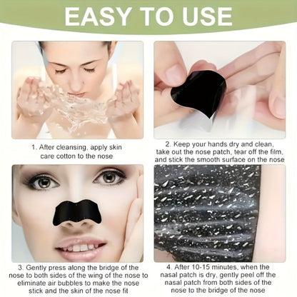 Charcoal Nose Strips 100pcs, Deep Pore Cleansing Blackhead Remover Strips for Nose for Entryways, Bedrooms and Living Spaces