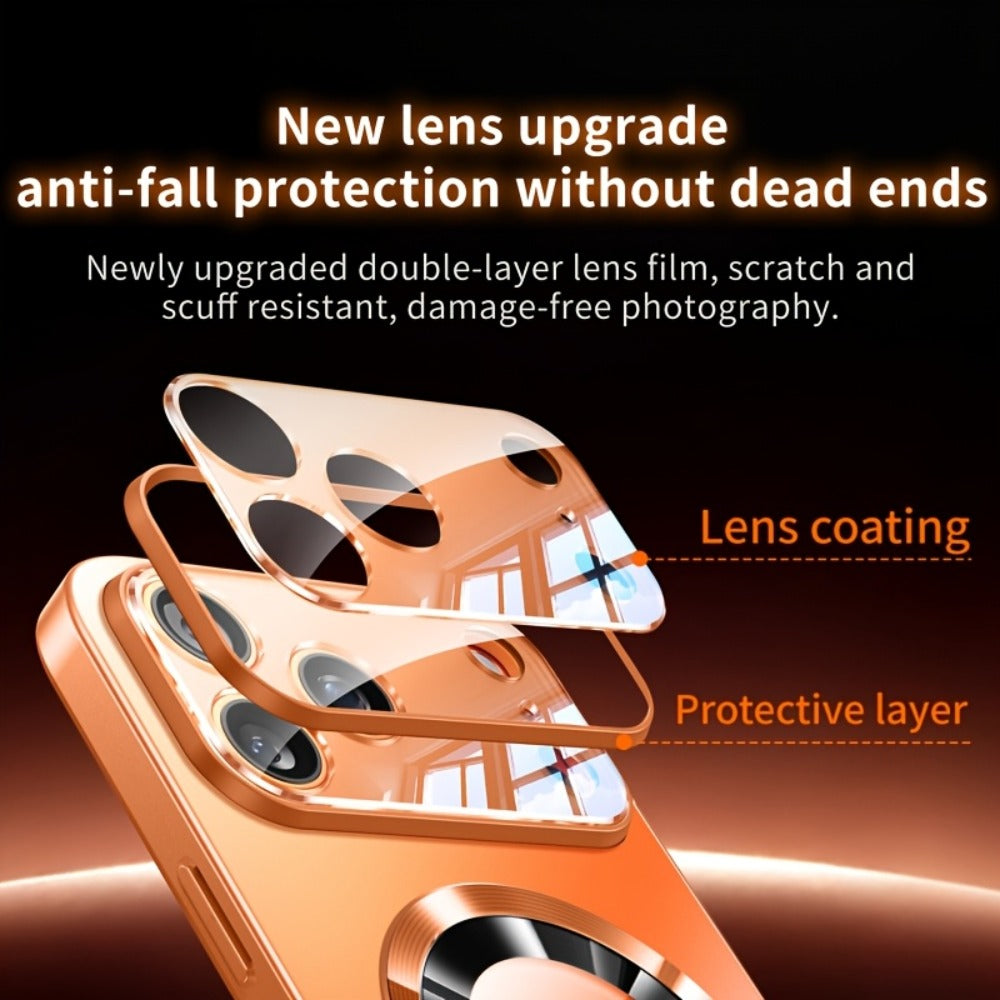 Titanium Matte iPhone Case Magnetic Wireless Charging Shockproof Glass Lens Cover for iPhone for an Everyday Personal Care Routine