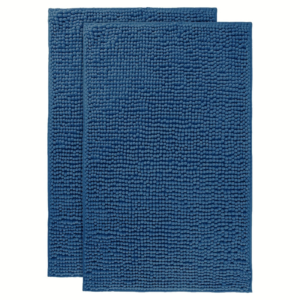 Chenille Bath Rug Extra Thick Bathroom Mat, Multiple Sizes & Colors for Entryways, Bedrooms and Living Spaces