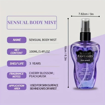 Perfume Cherry Blossom for Women 100ml in Purple Gradient Bottle with Gold-Tone Cap for Daily Wear