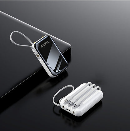 Power Bank 50000mAh 22.5W with Integrated Cable Array, Digital Display and LED Flashlight in Two Colors