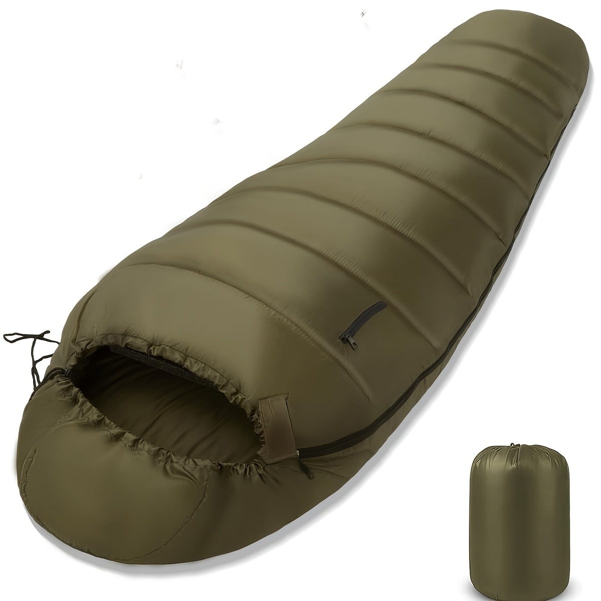 Mummy Sleeping Bag 15°F & 32°F – 3-4 Season Cold Weather Sleeping Bag for Adults, Ripstop Polyester Lining, Anti-Snag Zipper