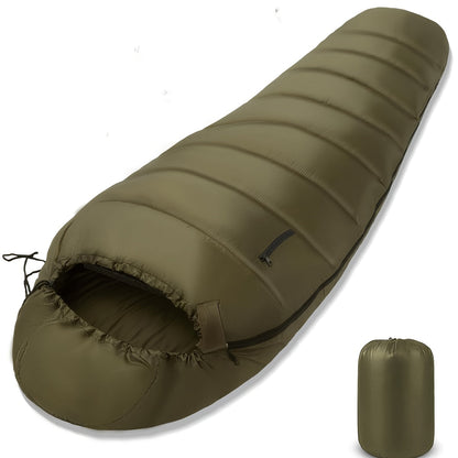 Mummy Sleeping Bag 15°F & 32°F – 3-4 Season Cold Weather Sleeping Bag for Adults, Ripstop Polyester Lining, Anti-Snag Zipper