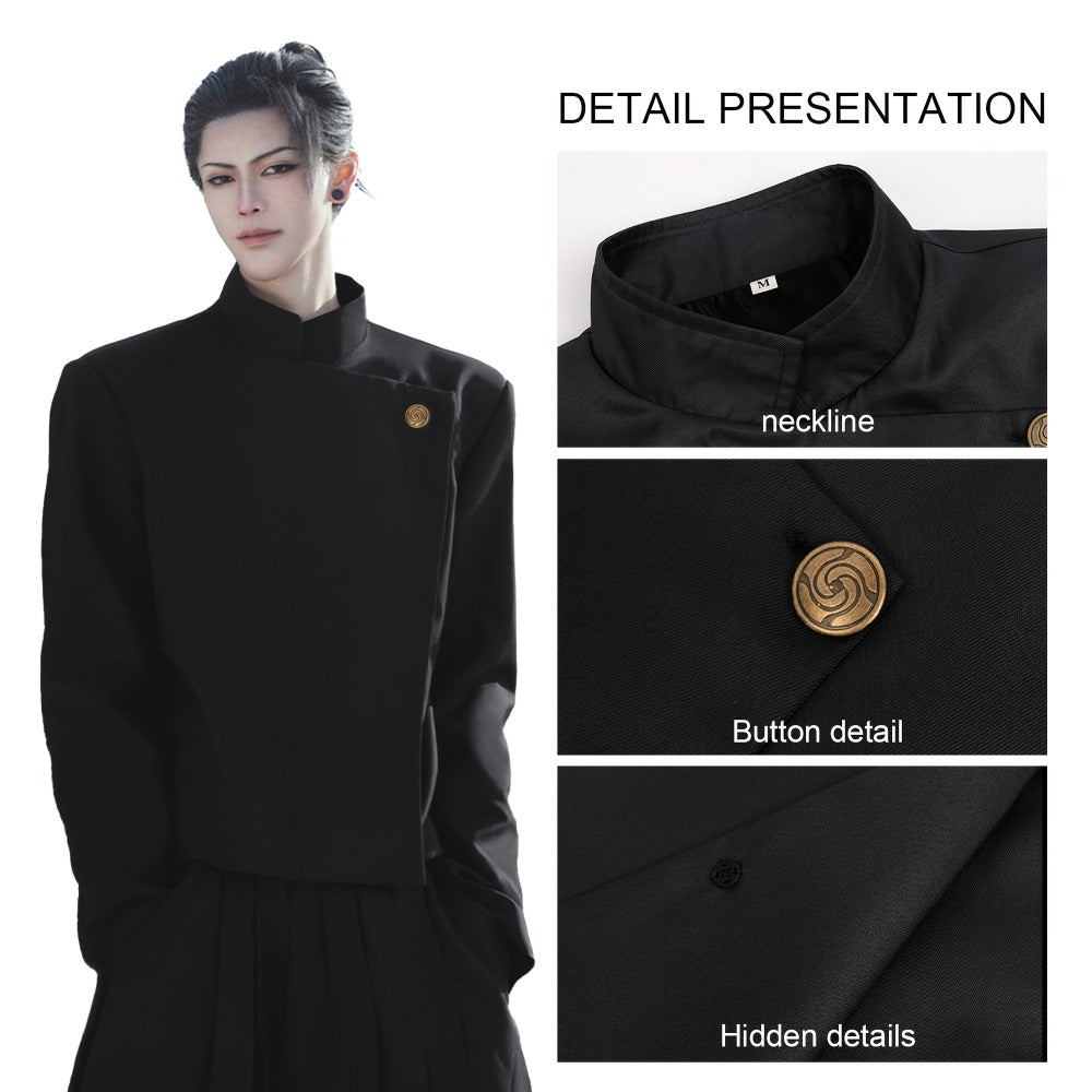 Jujutsu Kaisen Cosplay Costume Uniform, High School Satoru Gojo & Suguru Geto Outfit Set for Men