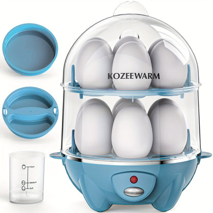 Electric Egg Boiler & Cooker with Auto Shut-Off, Single & Double Layer, Multi-Function for Hard Boiled