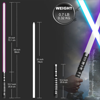 RGB Light Saber Toy with 16 Color Change & 3 Movie Sound Effects, Dark Phantom Lightsword for Kids & Beginners