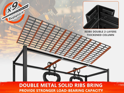 5 Tier Metal Shelving Unit Adjustable Up to for Garage Workshop Commercial Storage Rack No Bolt Easy Assembly Black