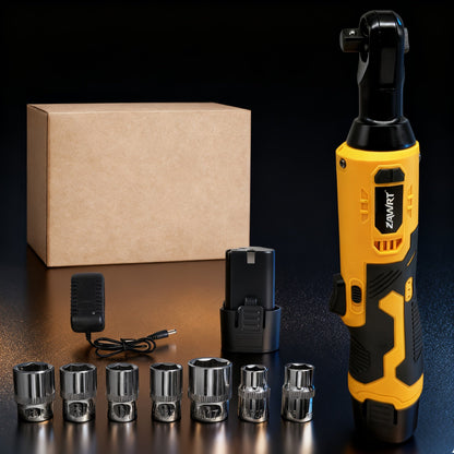 Cordless Electric Ratchet Wrench Set 12V - 45Nm High Torque 3/8" Rechargeable Ratchet Wrench with Battery