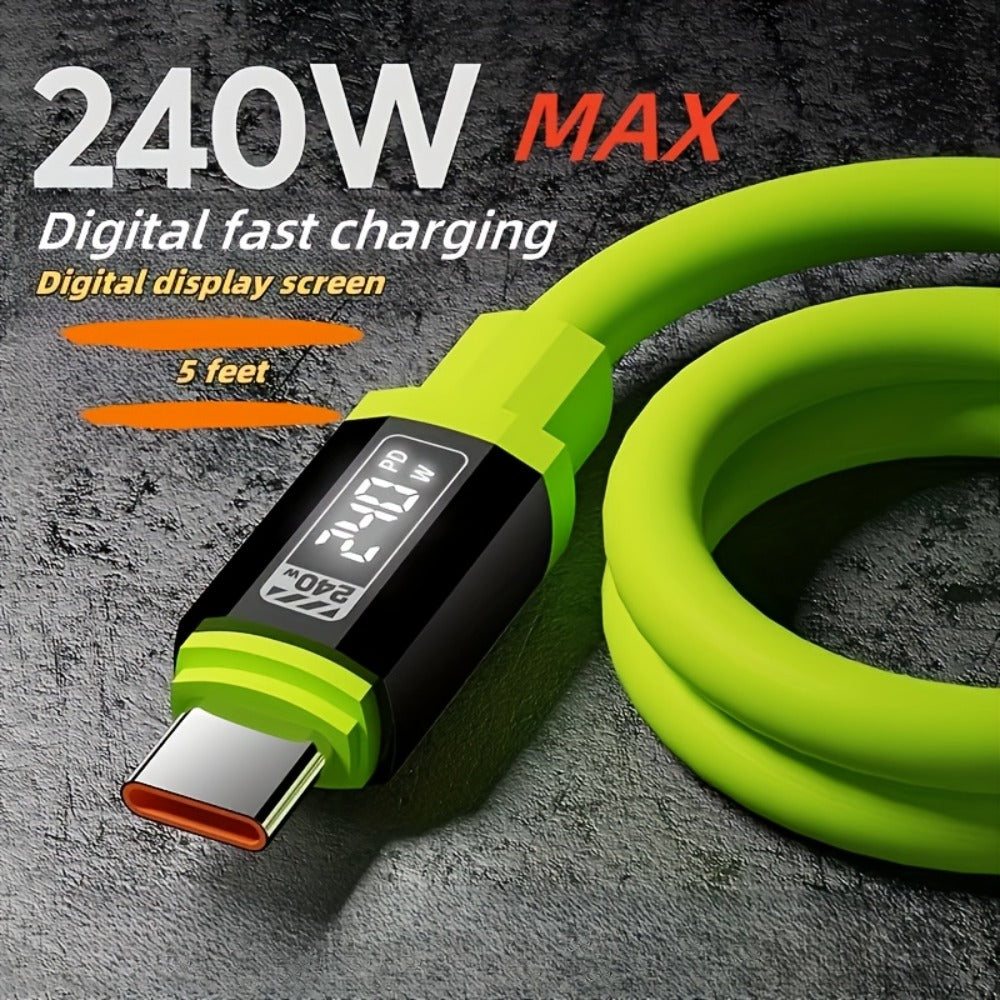 2-Pack USB-C to USB-C Super Fast Charging Cable with Data Transfer, Matcha Green for an Everyday Personal Care Routine
