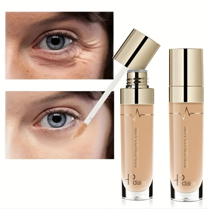 Under Eye Concealer 2PCS Set – Dark Circles & Wrinkle Coverage Waterproof Long-Lasting Liquid Concealer Stick with Plant Squalane