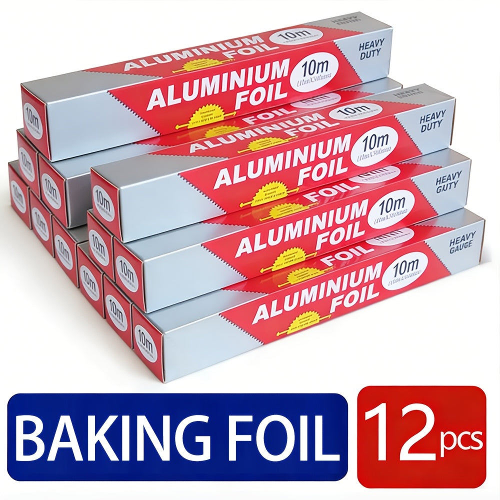 Aluminum Foil Rolls Heavy Duty – Thick Tin Foil for Baking, Grilling, BBQ & Food Wrapping, Disposable Kitchen Foil for Restaurants & Home