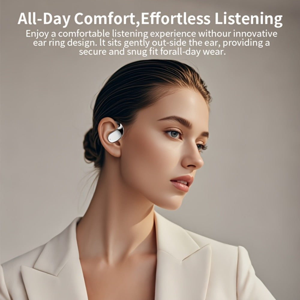 6-Mic AI Translation Bone Conduction Headset 144 Languages, Real-Time Translator Wireless Headphones
