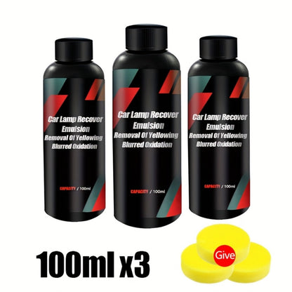 Car Headlight Restoration Kit 300ml – Polishing Paste for Yellowed Oxidized Foggy Headlamps | Scratch Repair & Clarity Refurbish Agent |