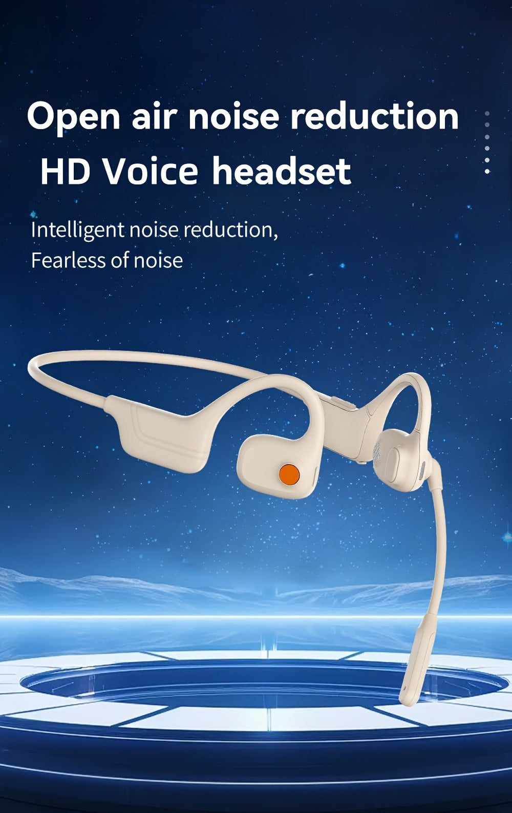 Open-Air Conduction Wireless Business Earphones Dual ENC Noise Canceling Microphones for Bedside Audio, Alarms and Room Entertainment