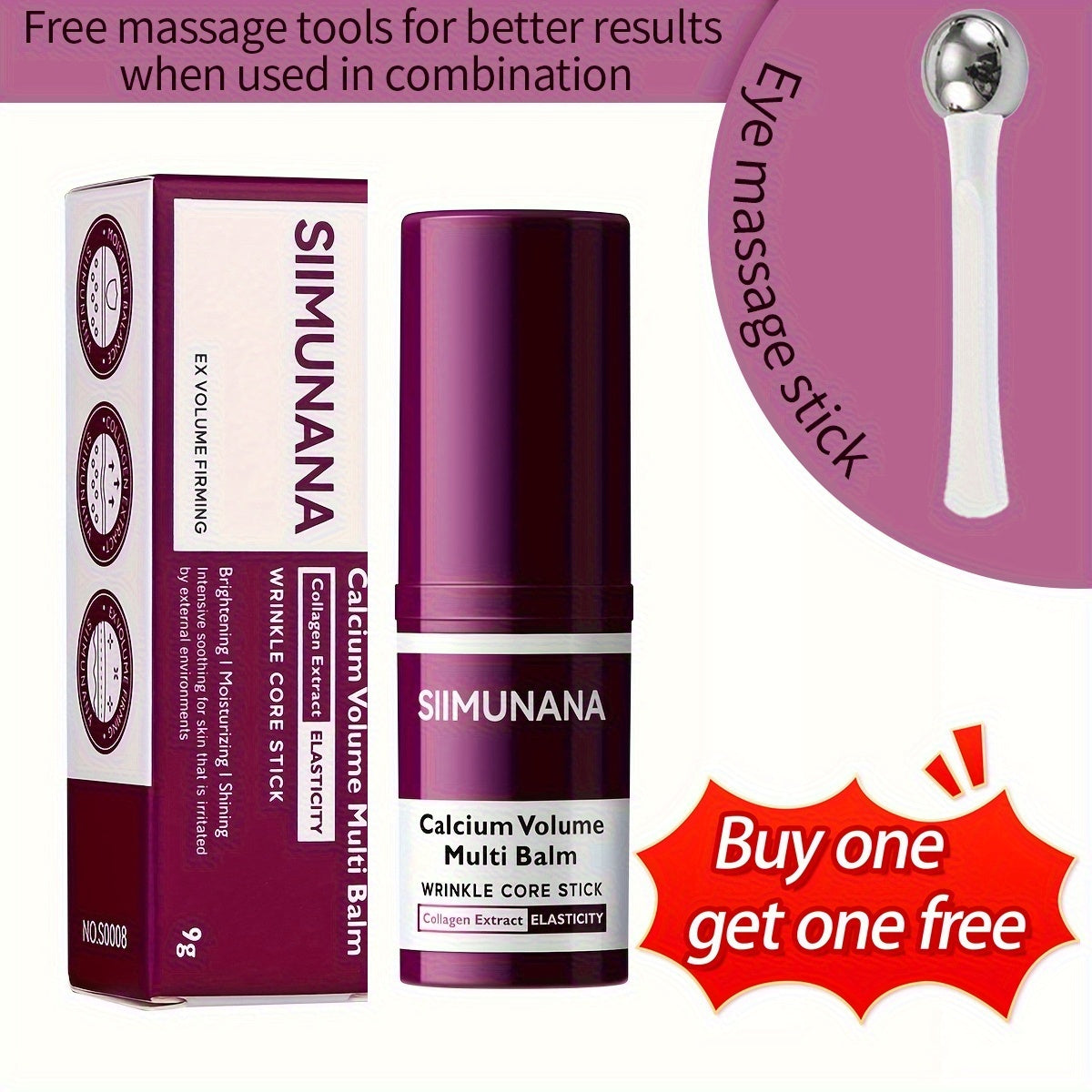 Collagen Calcium Korean Beauty Bar Cream Multi-Purpose Face Lip Body Fragrance Formula Sensitive All Skin Types Portable Unisex Gift