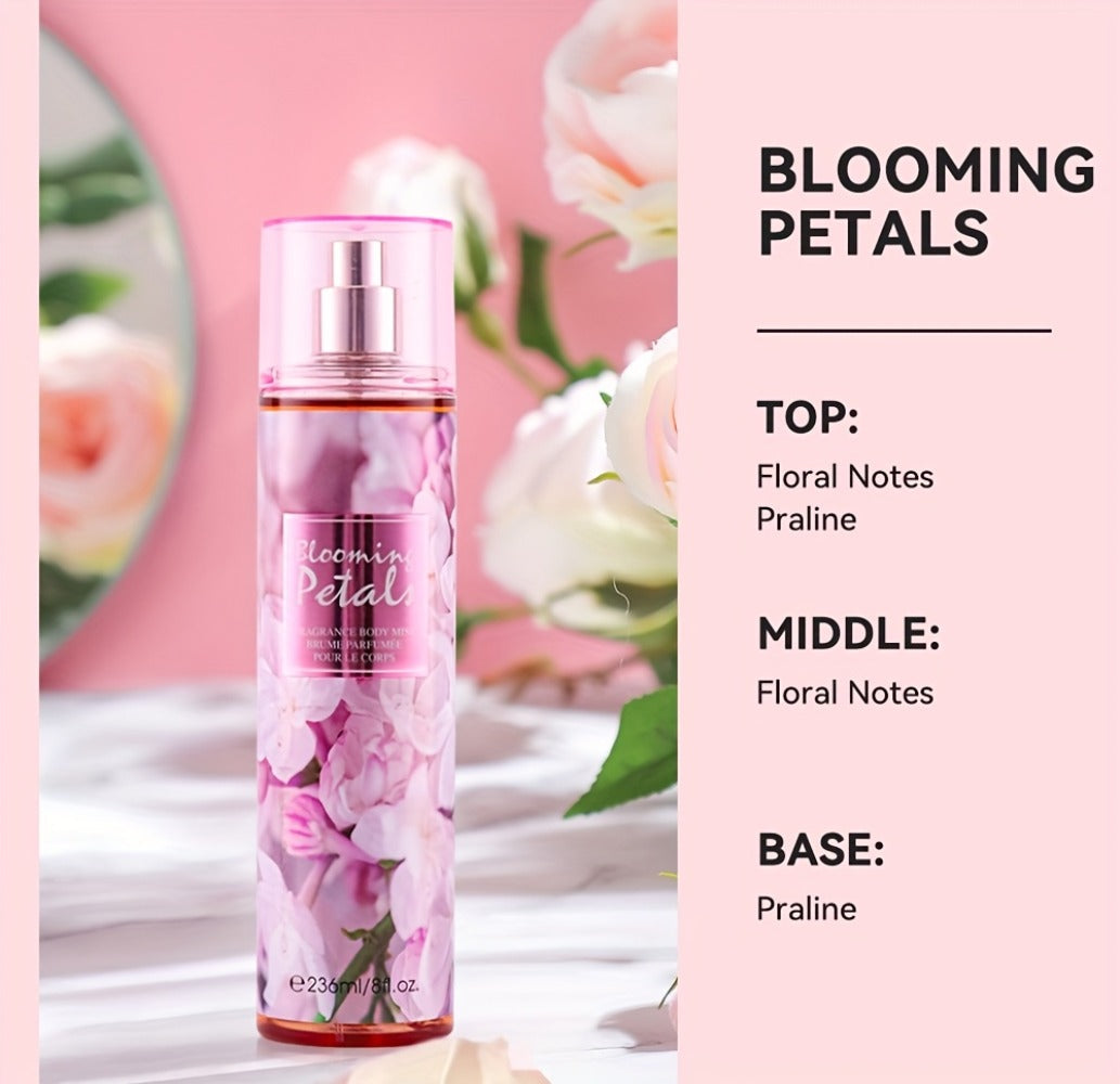 Body & Hair Fragrance Mist for Women 2PCS Set - Perfume Spray 8 fl oz, Fruity Floral Scents Peach Pear Cherry Blossom