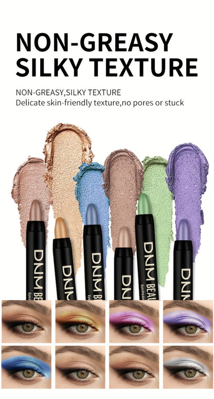 Gel Eyeshadow Stick Pencil Set 16 Colors Pearl Shimmer Matte Blendable Eye Makeup Crayons, for Makeup, Travel and Everyday Vanity Use