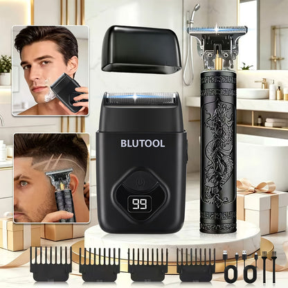 Multi-Piece Hair Clipper Kit for Men – USB Rechargeable Cordless Electric Trimmer Set, 2-Piece & 4-Piece Home Travel Barber Tool