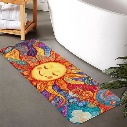 Boho Runner Rug Mandala Polyester Kitchen Hallway Mat Sun Totem Colorful Pattern Living Room Bathroom 5 Designs