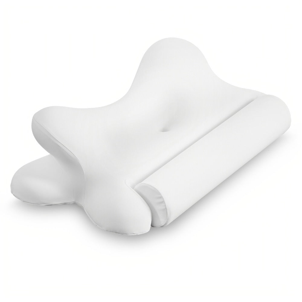 Memory Foam Cervical Pillow Contour Neck Support Orthopedic Bed Pillow for Side Back Stomach Sleepers with Cooling Pillowcase Queen King