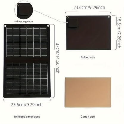 Solar Panel Charger, Foldable Portable Camping RV Power Station Laptop for Garden, Patio and Yard Use