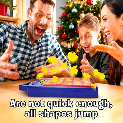 Shape Puzzle Pop-Up Board Game for Kids, Interactive Timer Matching Game with 3 Difficulty Levels