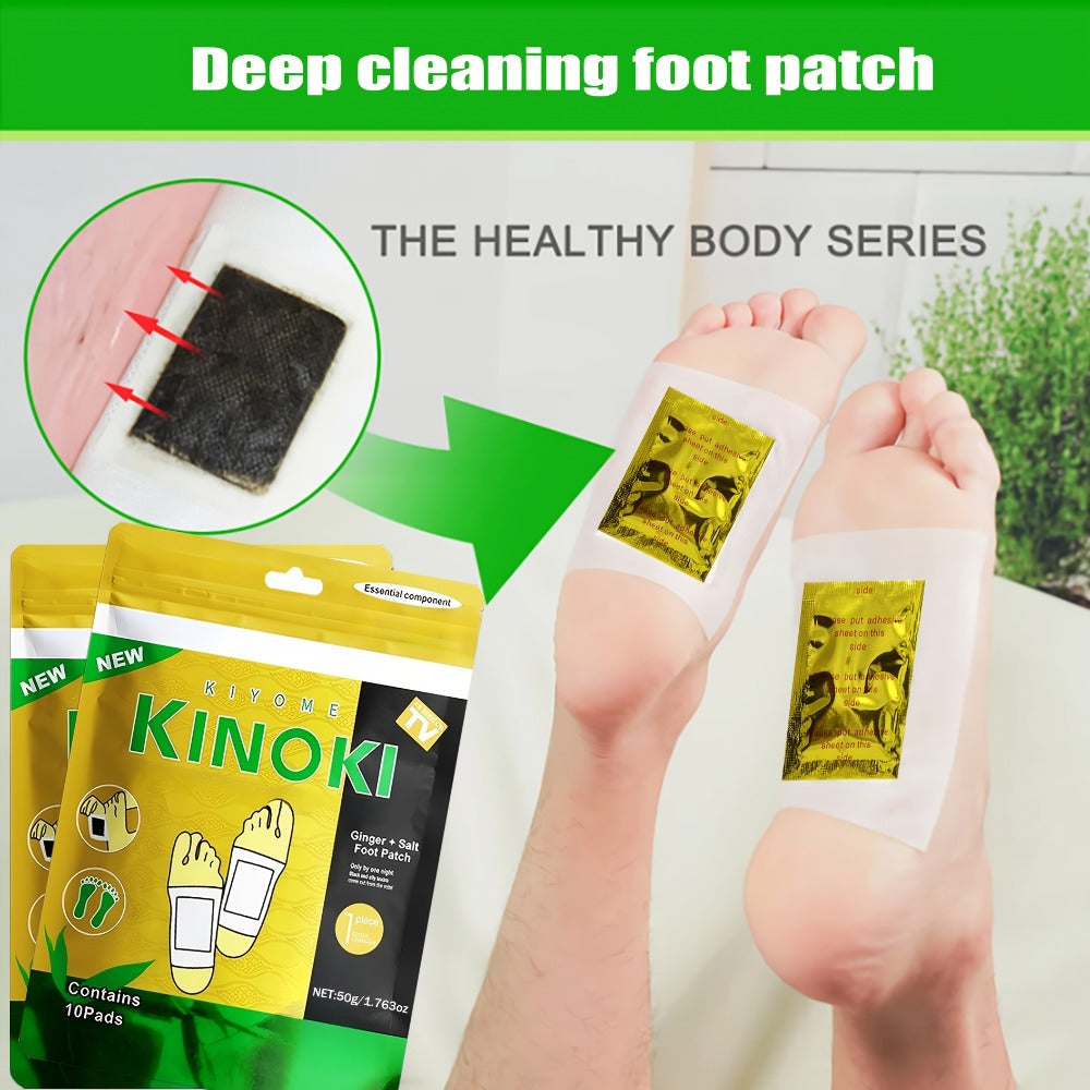 Foot Detox Patches Bamboo Vinegar & Ginger 60 & 160 Pcs – Deep Cleansing Natural Plant Ingredients Alcohol-Free Overnight Moisturizing Foot