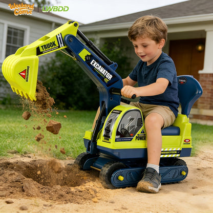 Ride-On Excavator Toy for Kids with Manual Digging Arm with the Listed Color, Size or Set Options for Everyday Use
