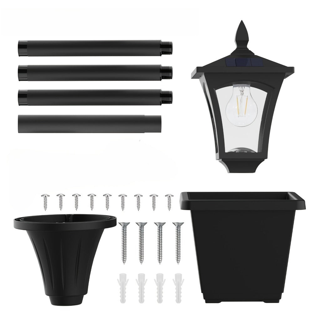 Solar Post Light Outdoor Garden Pathway Lamp 60LM White LED for Entryways, Bedrooms and Living Spaces