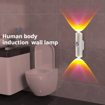 Cat Eye LED Wall Light Motion Sensor, 6 Pack USB Rechargeable Night Lamp, 3 Color Settings