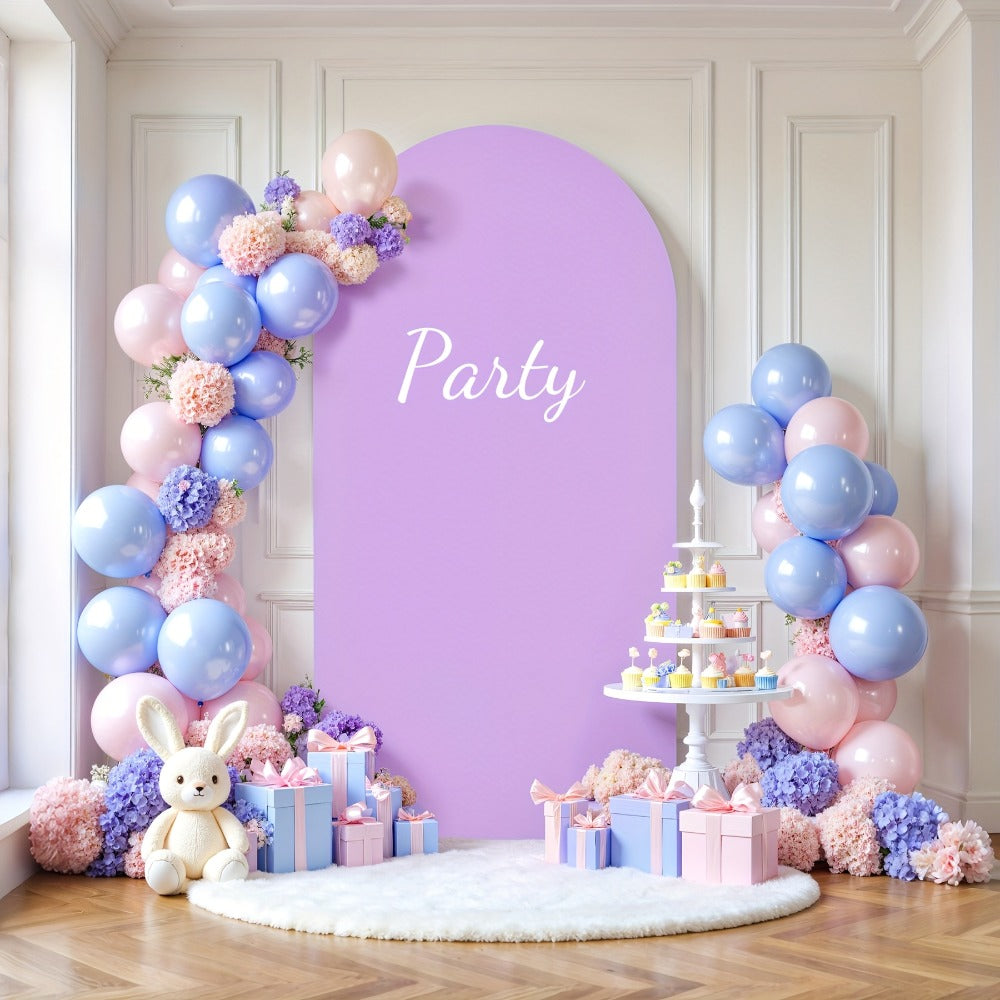 Two-Piece Fitted Arch Photography Backdrop Cover Set for 6-Foot and 6.6-Foot Compatible Frames