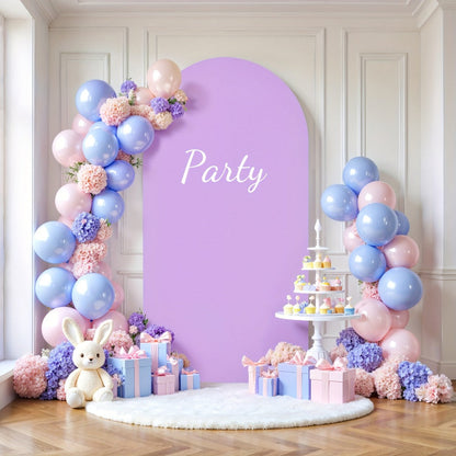 Two-Piece Fitted Arch Photography Backdrop Cover Set for 6-Foot and 6.6-Foot Compatible Frames