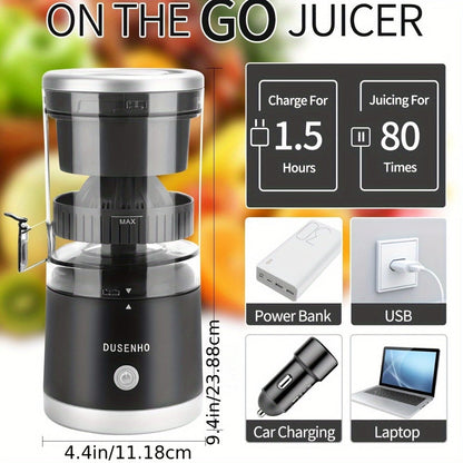 Electric Citrus Juicer Rechargeable USB-C, Portable Electric Orange Juicer Machine with 45W Motor