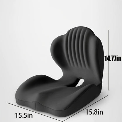 Hip & Lumbar Support Seat Cushion Ergonomic Memory Foam – Breathable High-Density Back Support Pillow for Office Chair