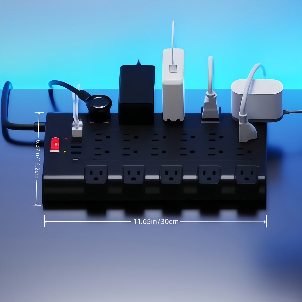 Surge Protector Power Strip 28-in-1 with 22 Spacious AC Outlets USB-C PD 45W 2100 Joules Flat for an Everyday Personal Care Routine
