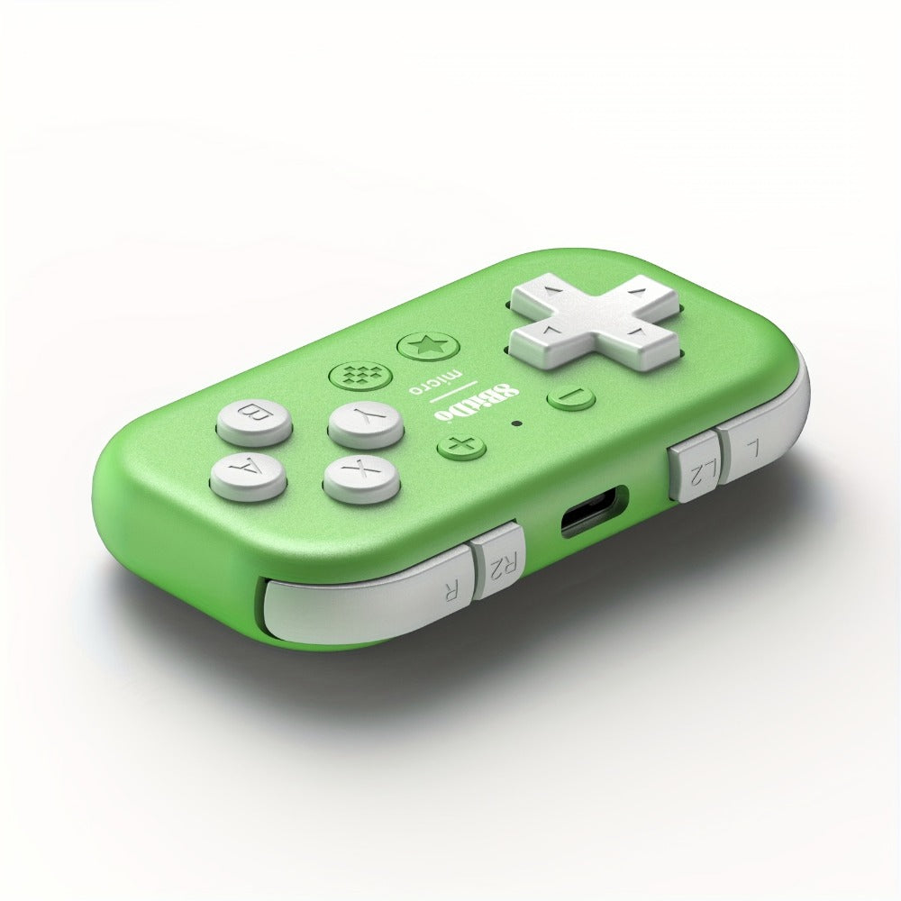 8BitDo Micro Bluetooth Gamepad Pocket Mini Controller for Nintendo Switch Android Raspberry Pi – Keyboard Mode Support Green