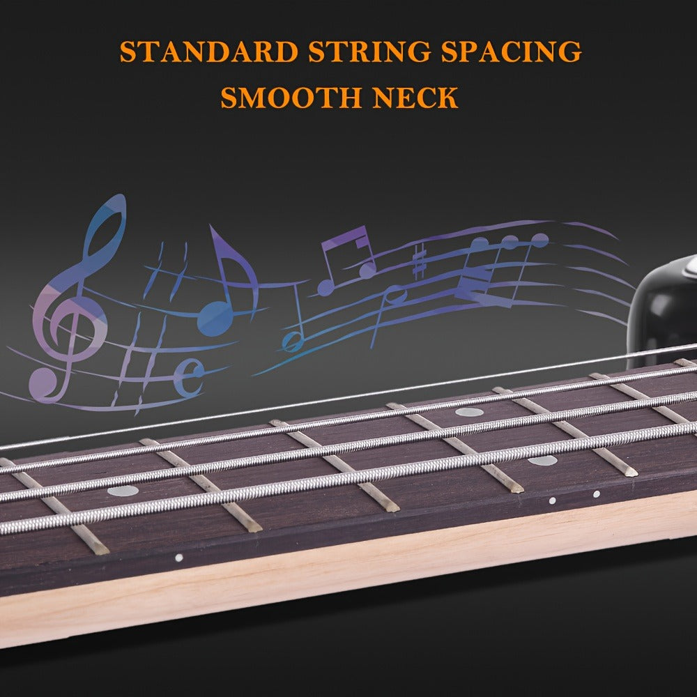 Electric Bass Guitar, 42 mm, Full Size, Glarry, Kit, Full for Lessons and Practice detail image - detail view 14