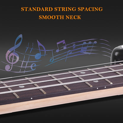 Electric Bass Guitar, 42 mm, Full Size, Glarry, Kit, Full for Lessons and Practice detail image - detail view 14