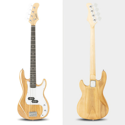 Electric Bass Guitar shown in the Natural option