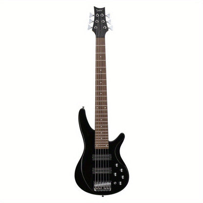 Electric Bass Guitar shown in the Black option