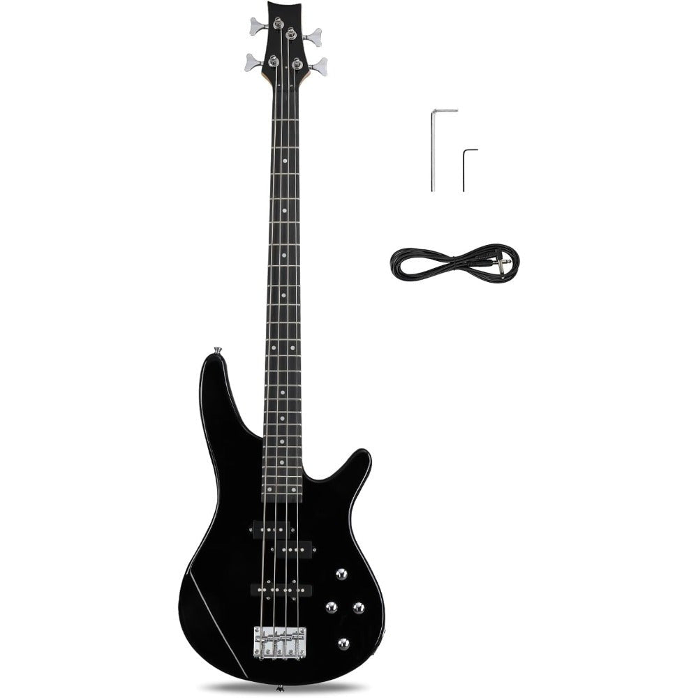 Electric Bass Guitar shown in the Black option