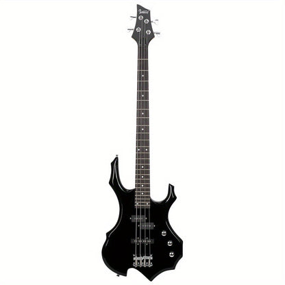 Electric Bass Guitar shown in the Black option