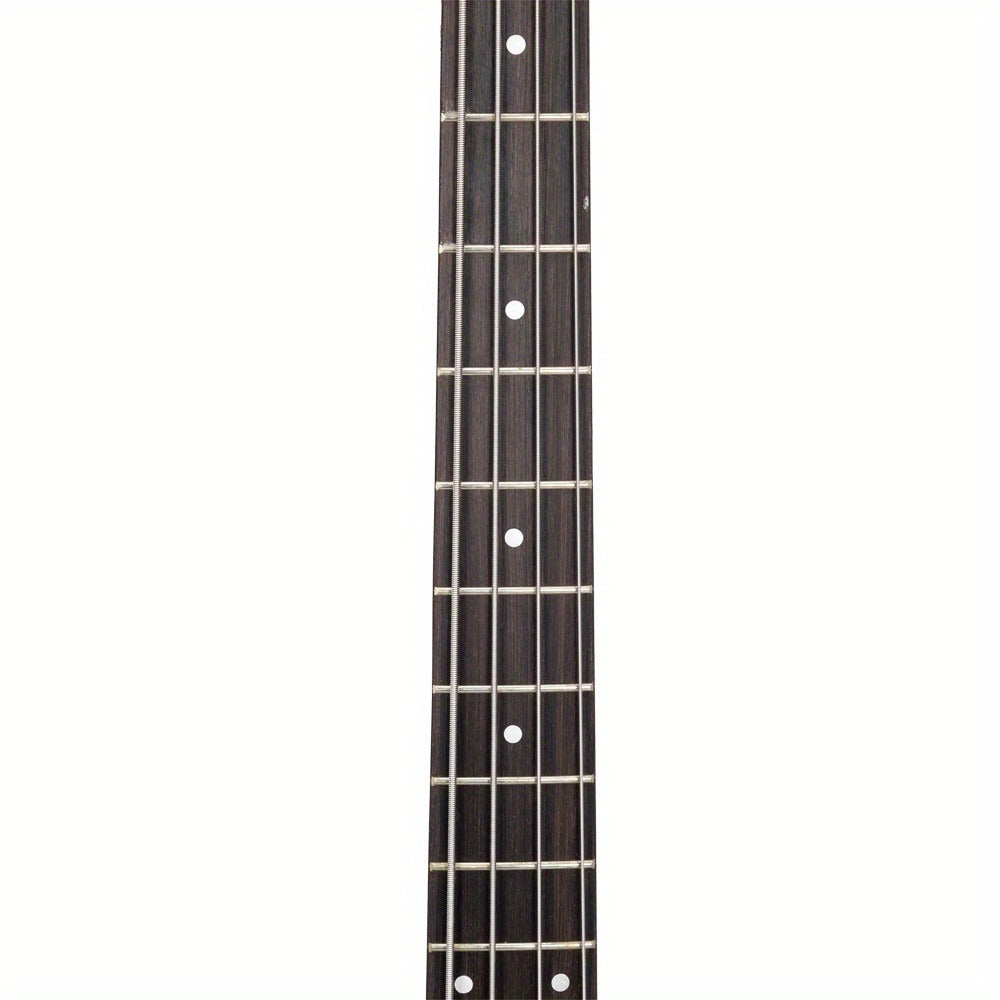 Electric Bass Guitar, Obsidian, Full Size, LEADZM, Burning, Fire for Lessons and Practice detail image - detail view 8