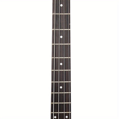 Electric Bass Guitar, Obsidian, Full Size, LEADZM, Burning, Fire for Lessons and Practice detail image - detail view 8