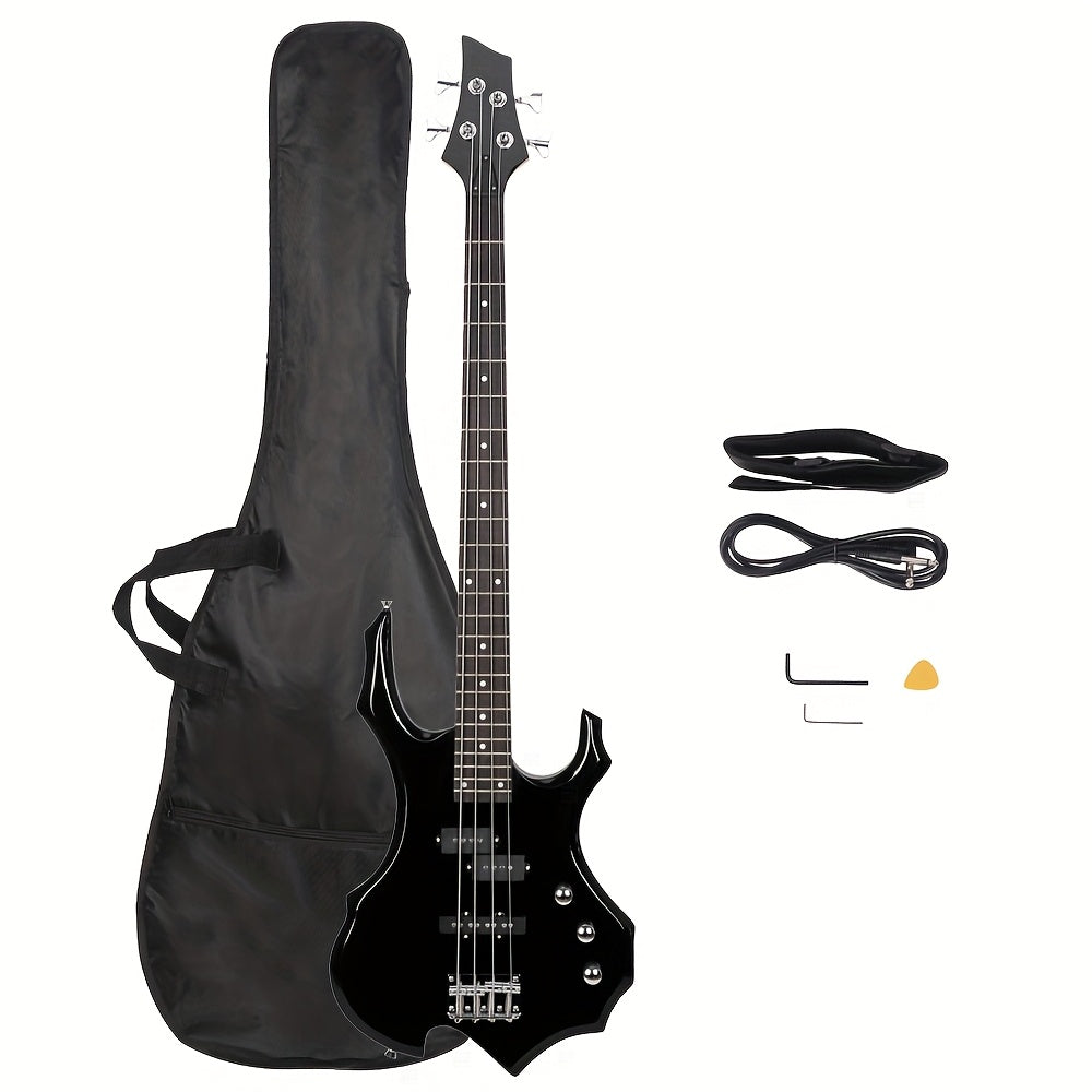 Electric Bass Guitar shown in the Obsidian option