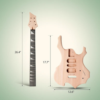 Electric Guitar, Glarry, DIY, Kit for Lessons and Practice for Home Practice, Rehearsal detail image - detail view 10