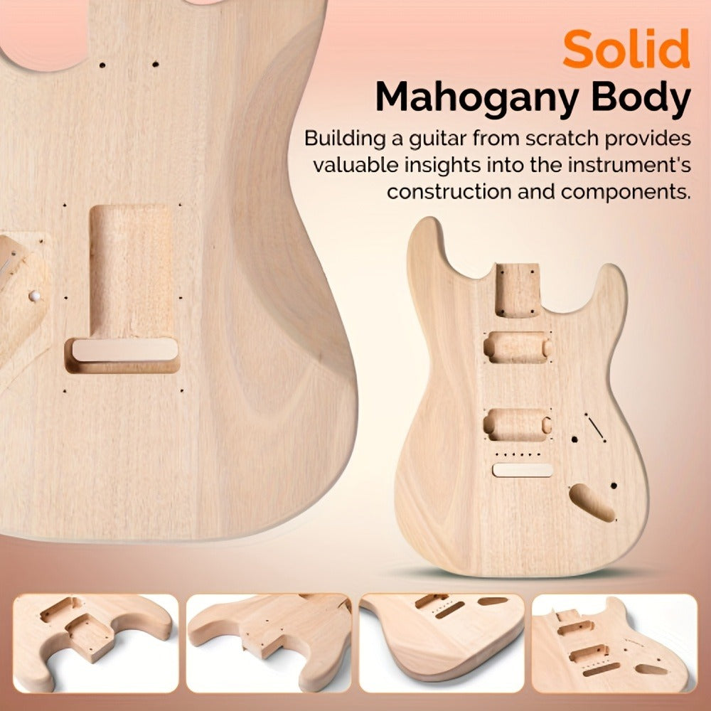 Electric Guitar, Glarry, DIY, Kit for Lessons and Practice for Home Practice, Rehearsal detail image - detail view 12