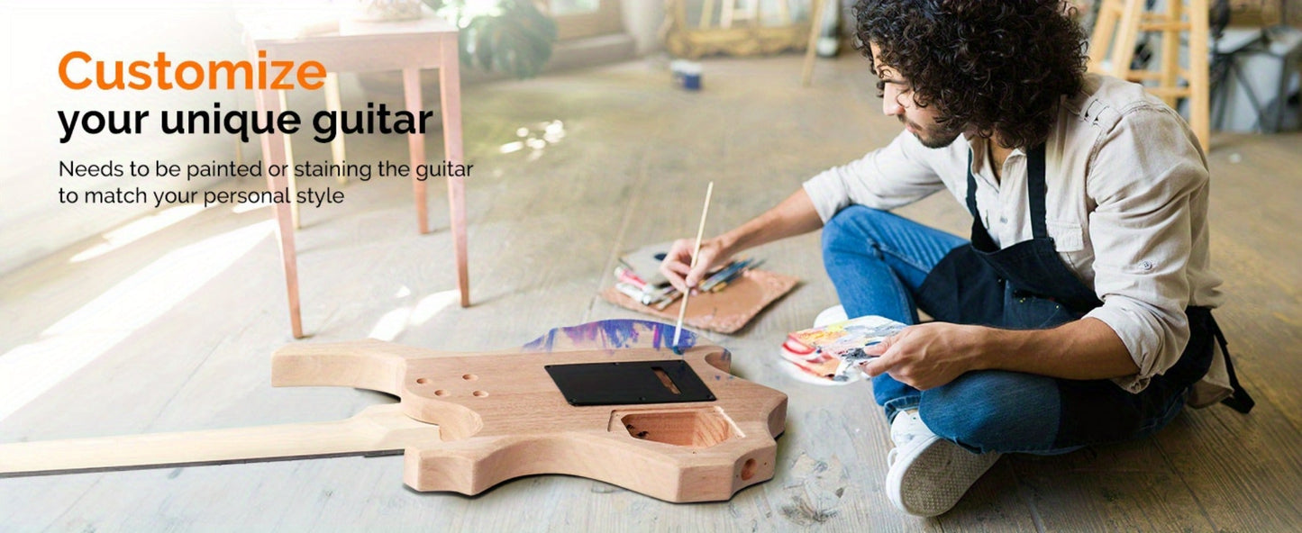 Electric Guitar, Glarry, DIY, Kit for Lessons and Practice for Home Practice, Rehearsal detail image - detail view 15