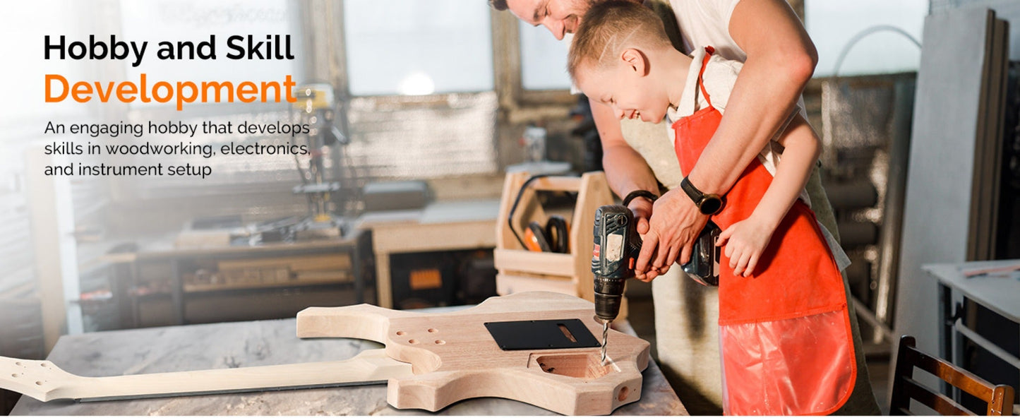 Electric Guitar, Glarry, DIY, Kit for Lessons and Practice for Home Practice, Rehearsal detail image - detail view 16